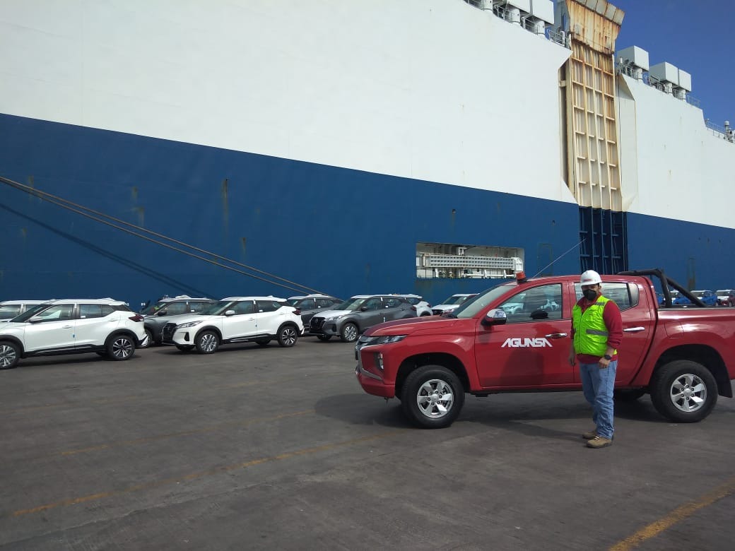AGUNSA receives the first car carrier that calls at the Biobío region