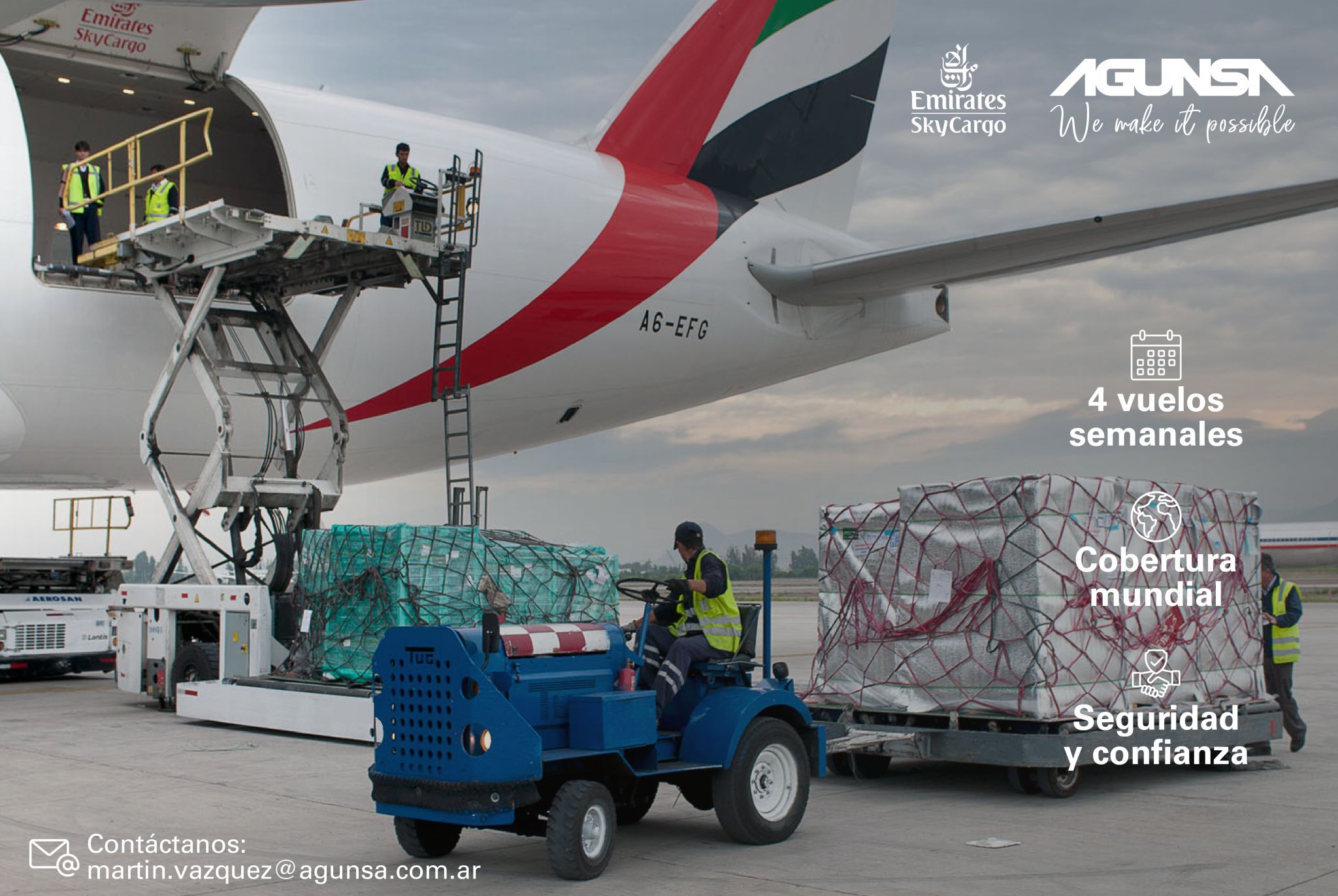 AGUNSA Argentina reanuda operaciones con Emirates Sky Cargo