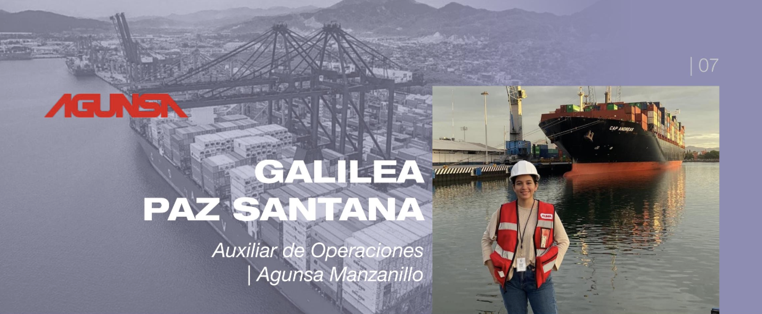 Red AGUNSA en medios: Entrevista a Galilea Paz Santana, auxiliar de operaciones en Manzanillo